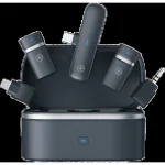 Belaidis mikrofonų rinkinys Plusonic PS-TDS9 su USB-C, Lightning ir 3,5 mm jungtimis