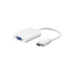 Wentronic Goobay HDMI&trade; į VGA adapteris, baltas, 0,1 m - HDMI&trade; ki&scaron;tukas > VGA lizdas, 3,5 mm stereo lizdas (51758)