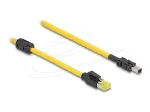 DeLOCK 81252 tinklo kabelis Cat6, RJ-45 į 8 kontaktų gnybtų bloką (mini I/O D formos), 3 m, juoda/geltona