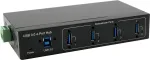 USB 3.2 &scaron;akotuvas Exsys EX-11224HMVS &mdash; 4 prievadų Gen1 su USB laidu ir DIN bėgelio komplektu