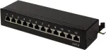 LogiLink NP0017 Cat.6 STP kabelių komutavimo panelė, stalui/sienai, 12 jungčių, juoda
