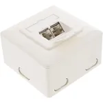 InLine 75602K Sieninė montažinė dėžutė 2x RJ45 vertikaliai, pavir&scaron;iniam arba įleidžiamam montavimui