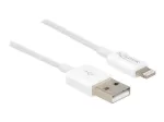 USB duomenų ir įkrovimo laidas DeLOCK 83000, iPhone iPad iPod, baltas, 1 m