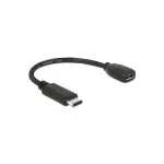 USB adapterio laidas DeLOCK 65578 USB 2.0 0,15 m USB-C Micro-USB B juodas