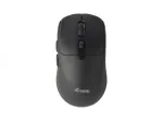 EQUIP ambidekstrinė 6 mygtukų dviejų režimų belaidė pelė, optinė 1600 DPI, RF + Bluetooth, juoda