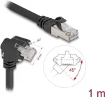 DeLOCK 80917 1 m Cat6 S/FTP RJ-45 tinklo kabelis (juodas)