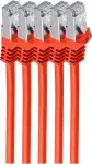 Tinklo kabelis ShiverPeaks BS75513-R-SET5 Raudonas 3 m Cat7 S/FTP