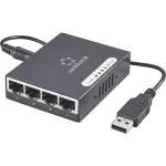 Tinklo komutatorius Renkforce 1423415 &mdash; 4 prievadai 1 Gbit/s su USB maitinimo įvadu