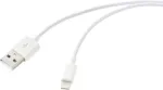 Renkforce USB laidas USB 2.0 USB-A ki&scaron;tukas, Apple Lightning ki&scaron;tukas 3,00 m Baltas (matinis) RF-5724088