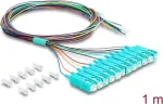 DELOCK 12x SC-UPC Simplex Patch > 12x atviras kabelio galas, 1 m vienmodis &scaron;viesolaidinis kabelis