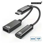 Vaizdo kabelio adapteris Microconnect MC-USBC-CFAF 0,13 m USB-C (vyri&scaron;kas) į USB-C (moteri&scaron;kas)
