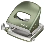 Leitz NeXXt Hole Punch Style 2 skylių 30 lapų metalinis, žalias/sidabrinis