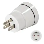 Hama 00223432 ki&scaron;tuko adapteris B tipas į C (Euro) + F tipas baltas