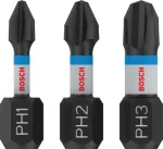 Bosch Phillips atsuktuvų antgalių rinkinys 3 vnt. 2608522470