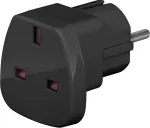 Wentronic Goobay kelioninis adapteris, juodas - JK ki&scaron;tukas > F tipo (CEE 7/7) lizdas (94271)