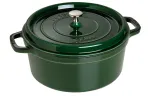 Staub La Cocotte ketaus puodas, apvalus, 26 cm, 4,6 l, bazilikų žalios spalvos