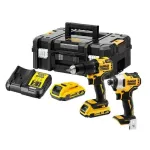 DEWALT 18V kombinuotas rinkinys DCK2060L2T (DCD778 plaktukinis gręžtuvas + DCF787 smūginis suktuvas) 2x 3,0 Ah Li-Ion akumuliatoriai, įkroviklis, TSTAK II dėklas