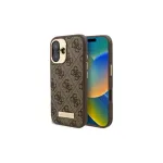 Guess GUHMP16MU4GPRW iPhone 16 Plus 6,7 inch Brown Hardcase 4G Logo Plate MagSafe