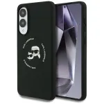 KARL LAGERFELD Silicone Double Heads and Circle MagSafe Case, Samsung Galaxy S25 Edge, Juoda
