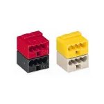 WAGO 243-212 Series 243 4 gyslų lizdas PUSH WIRE, 0,8 mm, &scaron;viesiai pilkas/geltonas