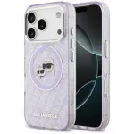 Karl Lagerfeld Apple iPhone 17 Pro Silicone Case with MagSafe K&C Heads Logo Purple