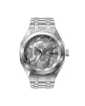 POLICE PEWJG2110702 vyrų laikrodis, 46 mm nerūdijančio plieno korpusas, juodas odinis dirželis, analoginis kvarcinis