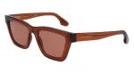 Victoria Beckham VB656S-203 Moteri&scaron;ki Akiniai nuo Saulės &ndash; Rudi Havana Acetato Rėmeliai su Rudais Gradientiniais Stiklais &ndash; 52 mm