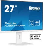 iiyama ProLite XUB2797QSN-W2 27 colių QHD IPS monitorius, USB-C dokas, baltos spalvos