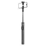 Premium Selfie Stick Wozinsky WRZP1 su automati&scaron;kai i&scaron;siskleidžiančiomis kojelėmis, trikodo funkcija, 1,7 m &ndash; juoda