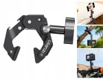 ULANZI EA03 Super Clamp (Crab Clamp) su 1/4 inch sriegiu ir Cold Shoe laikikliu, skirtas Magic Arm