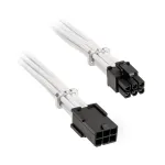 PCIe 6 kontaktų ilginimo kabelis BITFENIX Alchemy 45 cm pintas baltas
