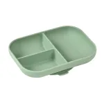 Beaba 3-Compartment Suction Plate Sage Green