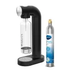 Gazuotas vandens aparatas BRITA sodaONE Black Silver &ndash; gazuoto vandens gamintuvas, 60 L talpa, be BPA, 450&times;129&times;240 mm