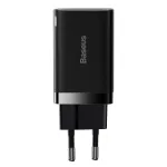 Baseus Super Si Pro Mini Fast Charger 30W, USB-C + USB-A, PD 3.0, QC 3.0, EU Plug, Black (CCSUPP-E01)