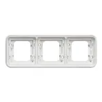 Hager WNA401B Berker W.1 1 vietų įleidžiamas rėmelis, IP55, Polar White