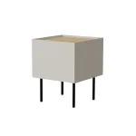 Cama Naktinis staliukas, 2 vnt., FELLINI, 40x41x60, ka&scaron;myro + alyvuoto ąžuolo stalvir&scaron;is