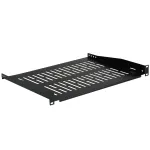 EFB Elektronik 19 inch 1U fiksuota lentyna stelažui, 350 mm gylio, 10 kg apkrova, juoda RAL 9005