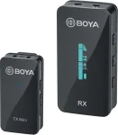 BOYA BY-XM6-S1 Mini 2,4 GHz belaidė mikrofonų sistema su ausine mikrofono, OLED imtuvu, 100 m veikimo nuotolis