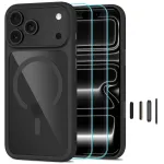TECH-PROTECT MAGONE MagSafe dėklas ir grūdintas stiklas 2 vnt. rinkinys iPhone 17 Pro Max / 18 Pro Max - juodas/permatomas