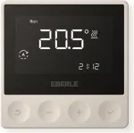 Eberle ATR 4800 AP programuojamas laikrodis termostatas patalpos ir grindų temperatūros kontrolei, pavir&scaron;inio montavimo, 230 V AC, 10 A, savaitinė programa, LCD ap&scaron;vietimas, grynai balta 567194458600