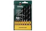 Metabo 627202000 medienos spiralinių grąžtų rinkinys, 8 dalių, 3-10 mm, HSS, su centravimo smaigaliu, plastikinėje dėžutėje