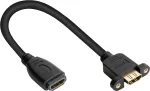 Good Connections HDMI montavimo kabelis, HDMI Type A female į panelinį female, 0,3 m, juodas HDMI-AD23