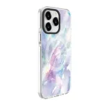 Evelatus Apple iPhone 15 Pro PC+TPU dėklas su MagSafe - Marmuro ra&scaron;tas, violetinė