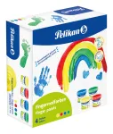 Pelikan Finger Paint Basic Colours pir&scaron;tų dažai, 4 vnt. rinkinys, vandeniniai, dermatologi&scaron;kai testuoti, lengvai nuplaunami - 1 vnt. (701570)