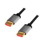 LogiLink - Ultra High Speed - HDMI-Kabel mit Ethernet - HDMI m&auml;nnlich zu HDMI m&auml;nnlich - 1 m - Dreifachisolierung - Grau, Schwarz - unterst&uuml;tzt 8K 60