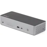 StarTech.com USB-C stotelė &ndash; 4K 60Hz keturi monitoriai DisplayPort ir HDMI &ndash; universali USB-C dokavimo stotelė su 100W Power Delivery &ndash; USB &scaron;akotuvas su 1x USB-C ir 3x USB-A, Ethernet, garsu