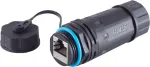 S/CONN RJ45 tinklo kabelių jungtis (lizdas&ndash;lizdas), Cat6, IP68, trumpoji versija, lauko (08-01048)