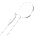 Belaidis įkroviklis CHOETECH T518 15W Magnetinis Baltas &ndash; Qi magnetinis belaidis įkrovimo padėklas