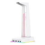 Onikuma ST-2 ausinių stovelis su RGB &scaron;viesos efektais, baltos spalvos