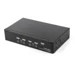StarTech.com 4 prievadų DisplayPort KVM jungiklis - 4K 60Hz - vienas ekranas - dviejų prievadų UHD DP 1.2 USB KVM jungiklis su integruotu USB 2.0 centru ir garsu - Dell, HP, Apple, Lenovo - TAA atitikmuo